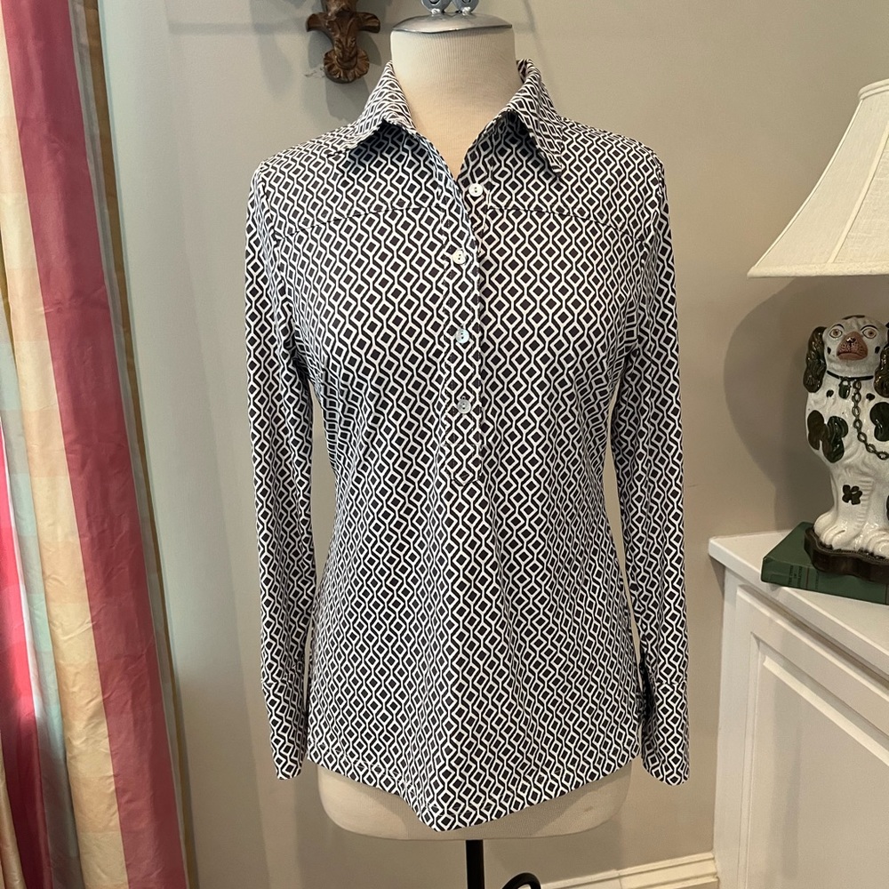 Gorgeous Ellie Kai Gray White Patterned Poly/Spandex Sz. 6 - Mint